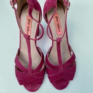Betsey Johnson Pink Peep Toe Pumps